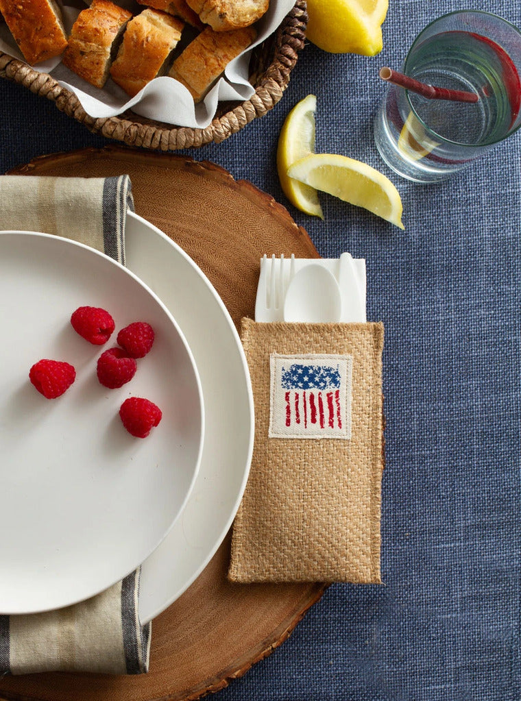Fourth of July Cutlery Pouch, Set/8