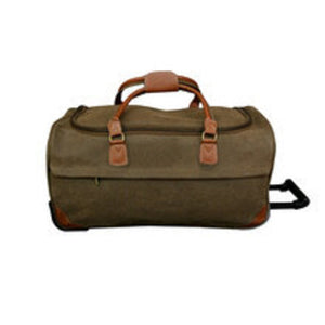 Brown Leather Rolling Duffle