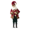 30" Santa in Red & Green Suit with Pocket Watch
