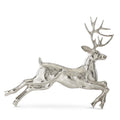 23" Silver Metal Leaping Deer Wall Art
