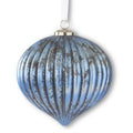 10" Blue Mercury Glass Ornament