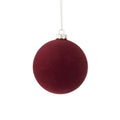 5.75" Burgundy Velvet Glass Ornament