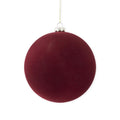 6.5" Burgundy Velvet Glass Ornament