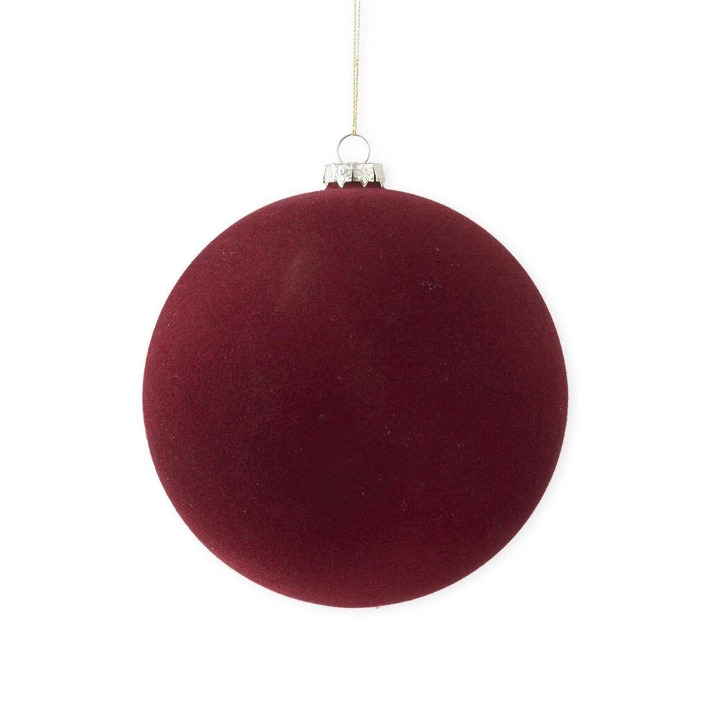 6.5" Burgundy Velvet Glass Ornament