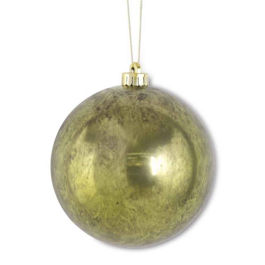 6" Green Mercury Glass Round Ornament