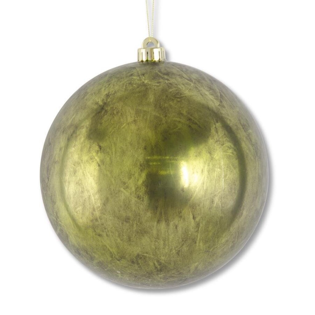 8" Green Mercury Glass Round Ornament