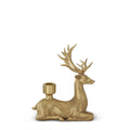 8" Gold Resin Deer Taper Candleholder