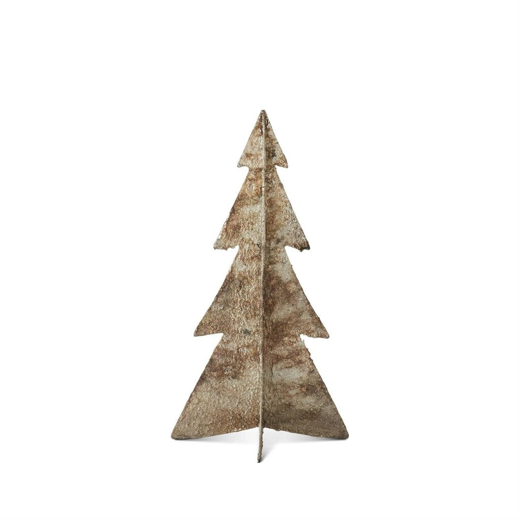 18" Gold Burnt Metal Christmas Tree