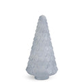 Medium Embossed Frosted Light Blue Glass Tree