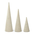 11.5" Gold Stripe & Pearl Christmas Tree