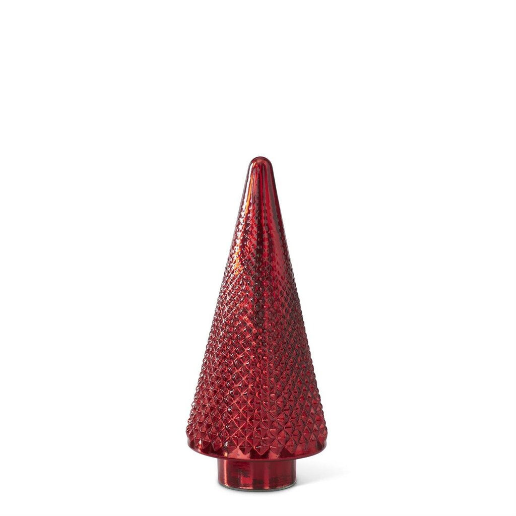 15" Red Mercury Glass Tree