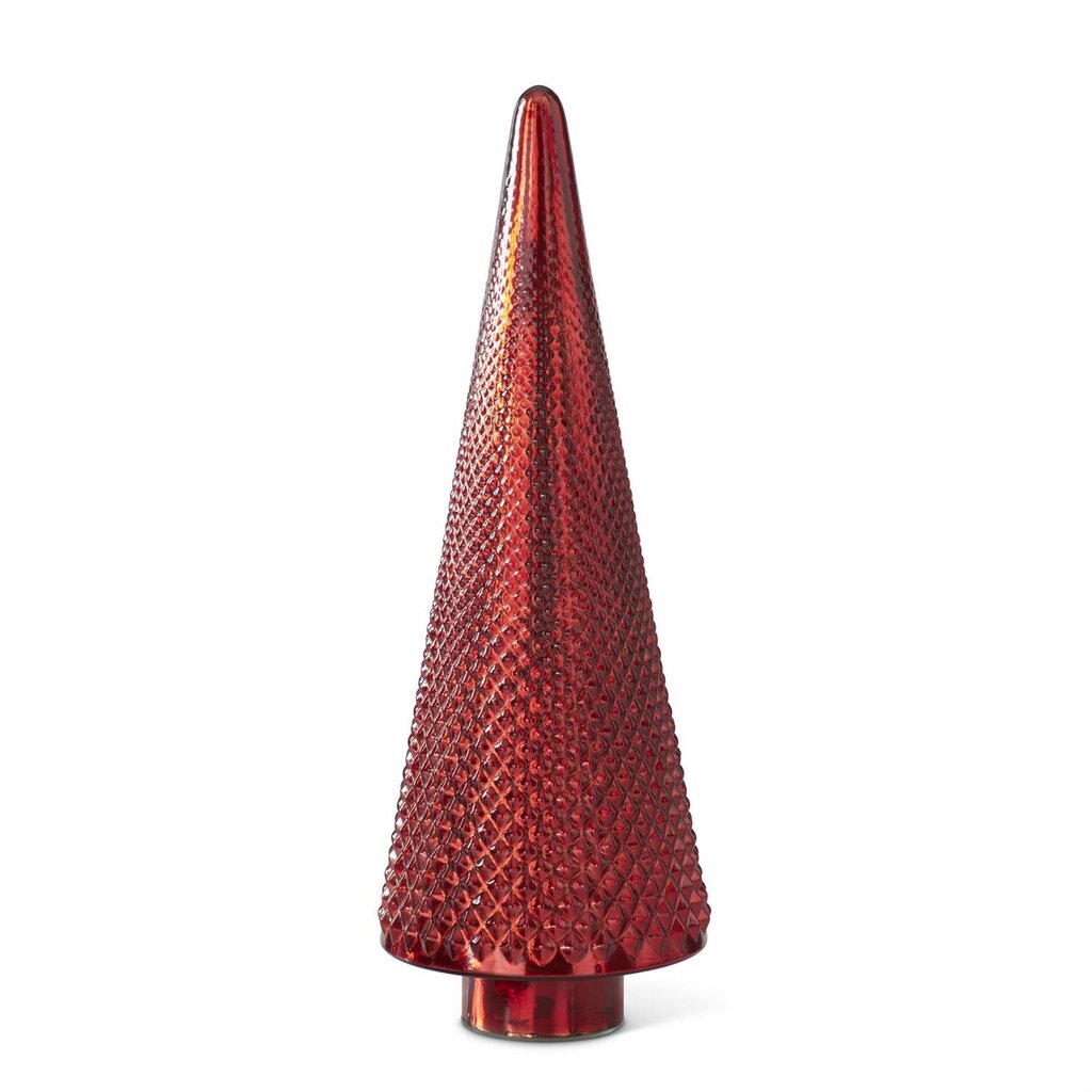 19.75" Red Mercury Glass Tree