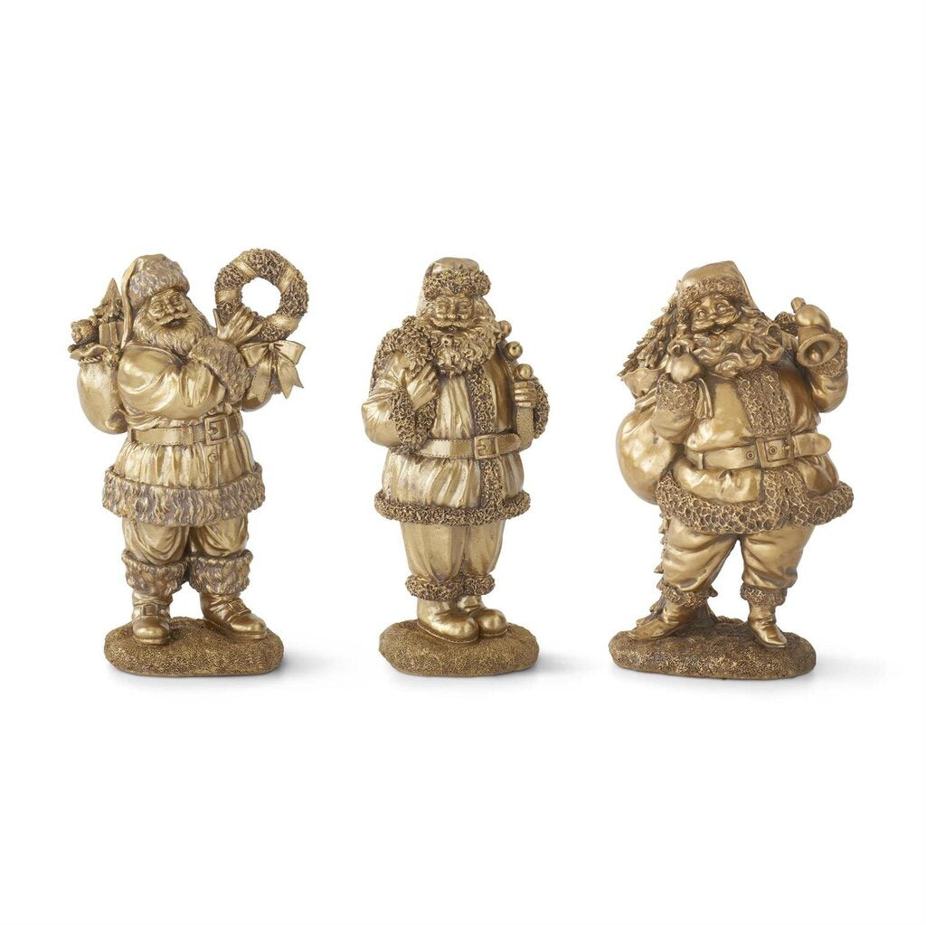 Antique Gold Resin Santa (Assorted Styles)