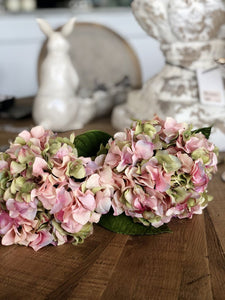 Short Stem Hydrangea 18", Mauve/Green